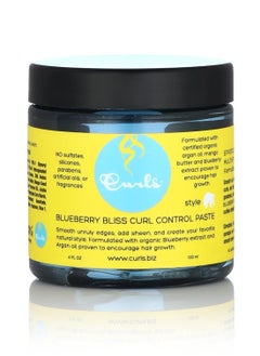 Curls Curls Blueberry Bliss Control Paste - 4 fl oz, For Wavy, Curly, and Coily Hair Types, Smoothes Out and Slicks Down Edges, Tames Frizz & Adds Sheen  - Image 1