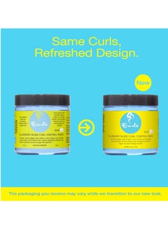 Curls Curls Blueberry Bliss Control Paste - 4 fl oz, For Wavy, Curly, and Coily Hair Types, Smoothes Out and Slicks Down Edges, Tames Frizz & Adds Sheen  - Image 2