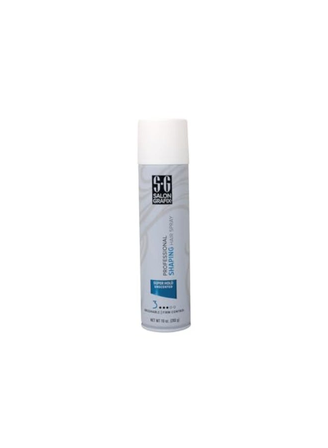 Salon Grafix Shaping Hair Spray Super Hold Unscented 10 oz Pack of 6 - Image 1