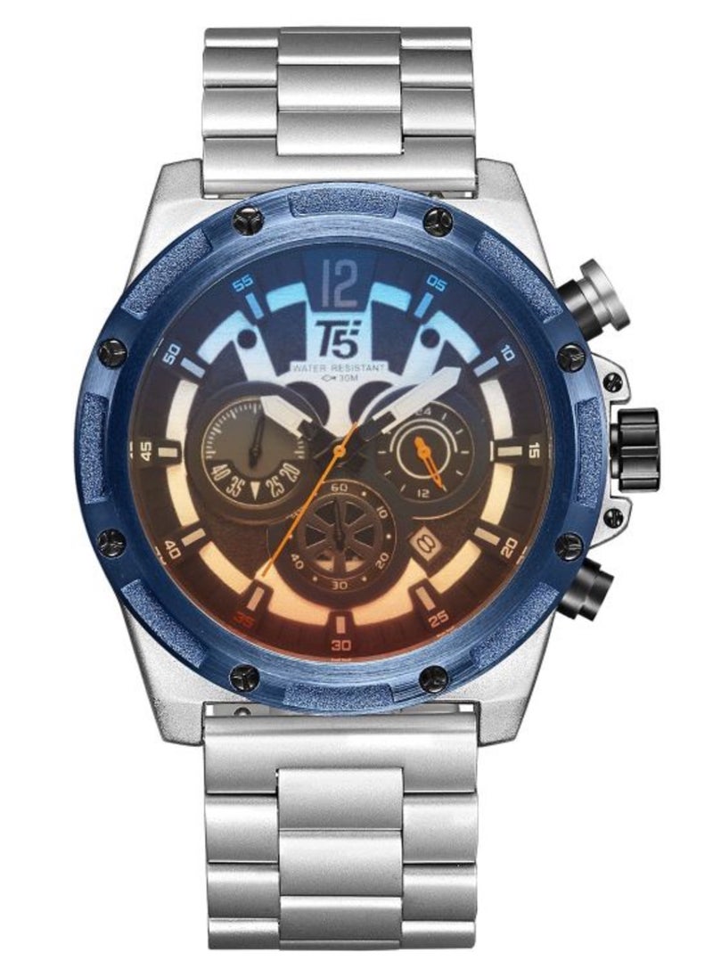T5 Watches - T5 Set watch Quartz Men Silicone / stainless strap Watch - Image 1
