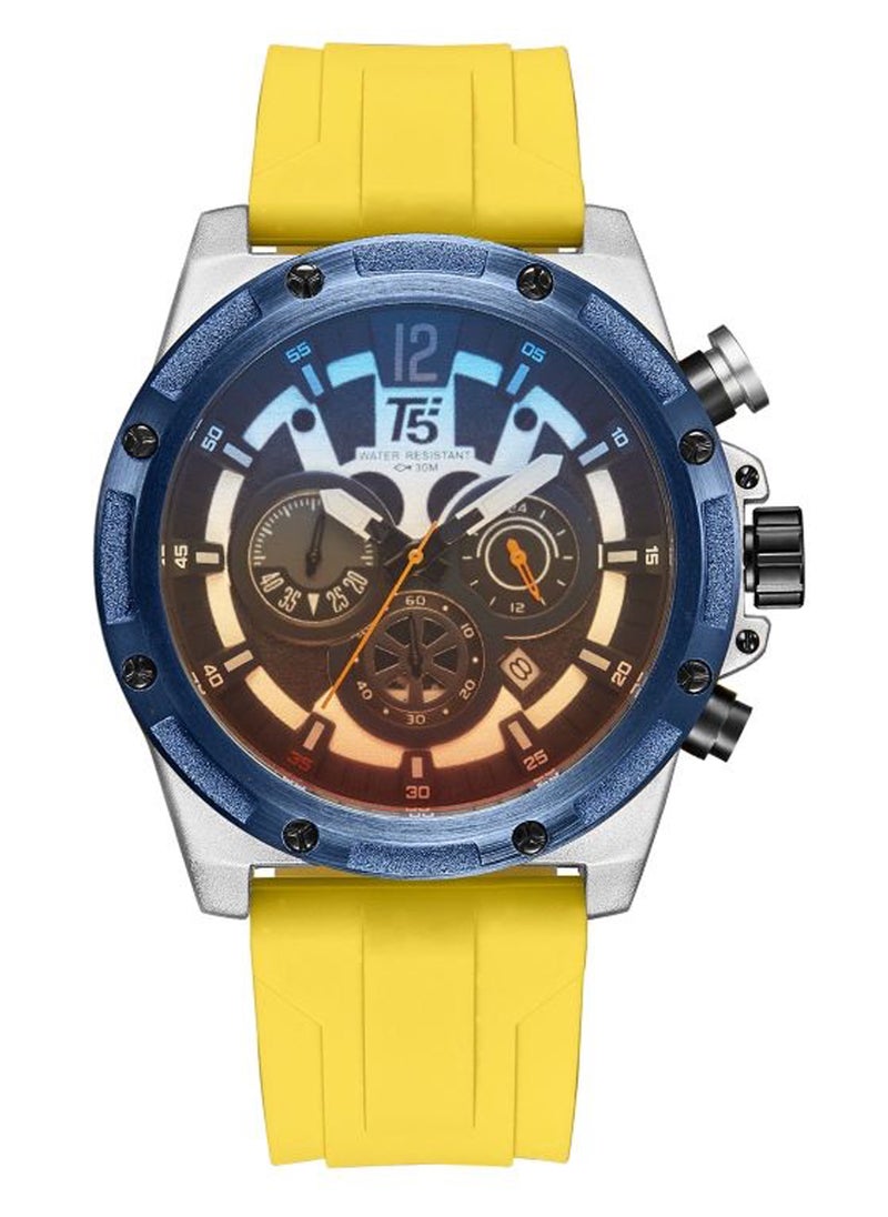 T5 Watches - T5 Set watch Quartz Men Silicone / stainless strap Watch - Image 1