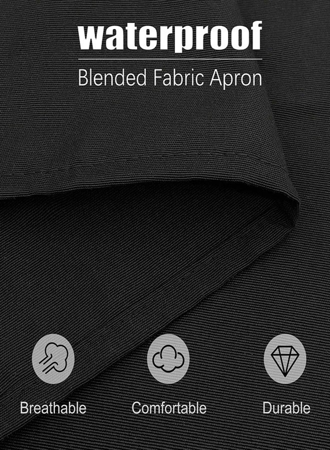 Kitchen Apron, 1 Pack Unisex Cooking with Apron Adjustable Straps and Large Pockets, Waterproof Apron for Home,  Kitchen, Restaurant, Coffee House - Image 5