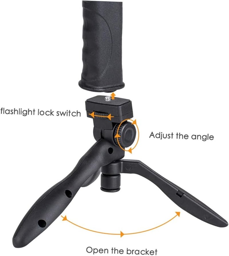 4000mAh Rechargeable LED Spotlight Flashlight Camping Lantern with Triangle Bracket - Image 4