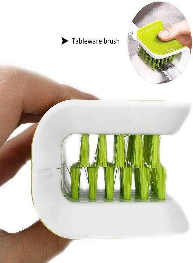 Generic Knife Cleaning Brush,Small Plastic Knife Cleaner Scrubber Brush with Sponge Holder for Kitchen Sink,Household Cutlery Cleaning Brush with Hard bristles for Cleaning  - Image 5