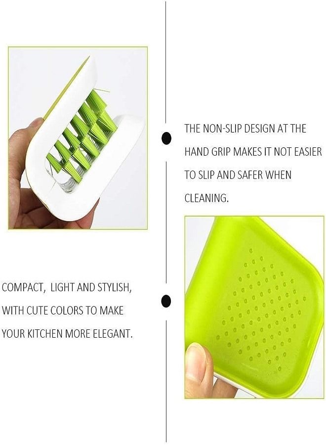 Generic Knife Cleaning Brush,Small Plastic Knife Cleaner Scrubber Brush with Sponge Holder for Kitchen Sink,Household Cutlery Cleaning Brush with Hard bristles for Cleaning  - Image 4