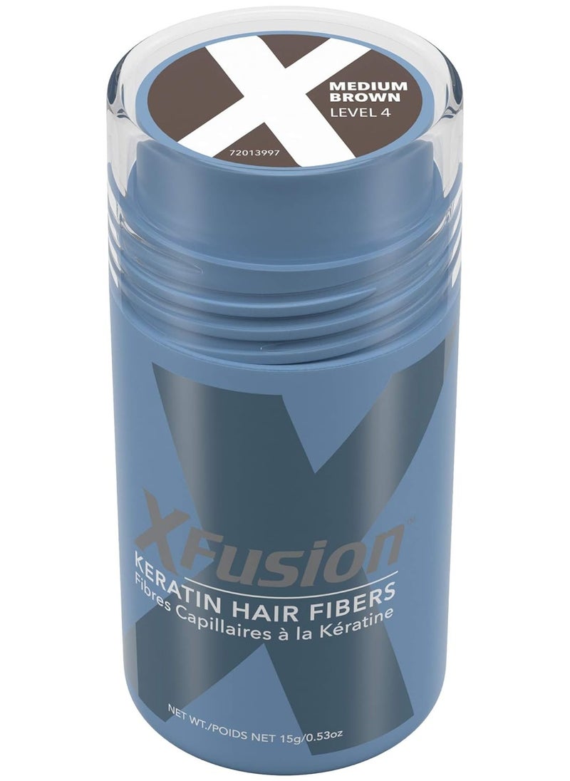 Xfusion XFusion Keratin Hair Fibers - Medium Brown (15G)  - Image 1