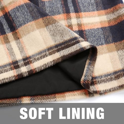 IDEALSANXUN Plaid Skirts for Women Fall Winter 2026 High Waist Bodycon Pencil Wool Mini Skirt(Brown 01, L) - Image 5