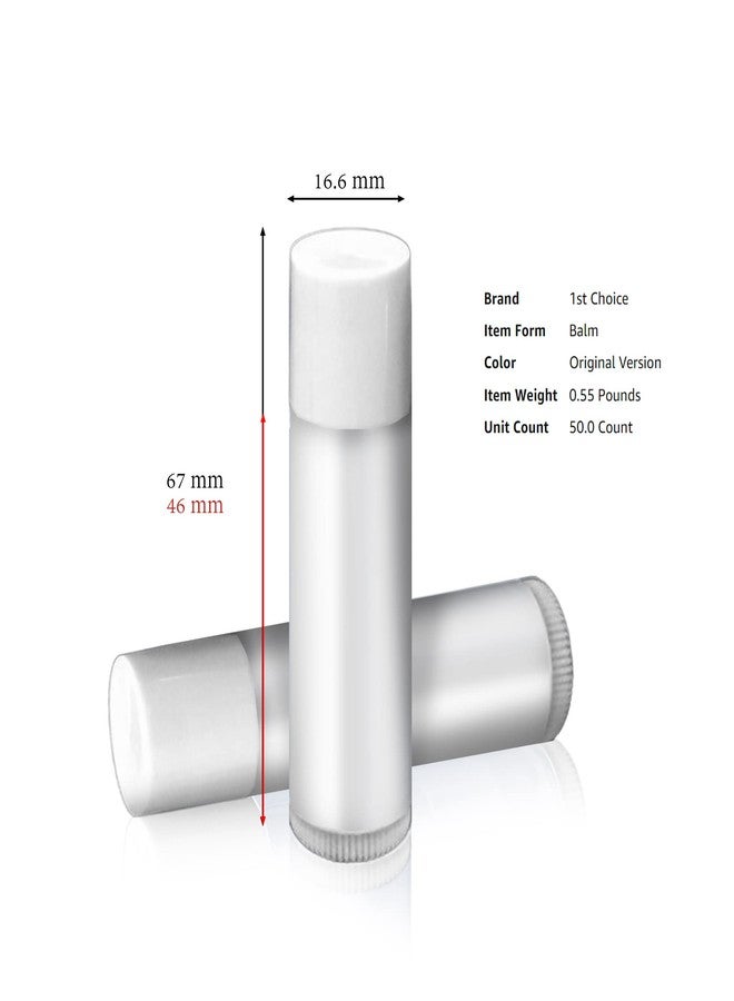 1st Choice 50 Lip Balm Empty Container Tubes 3/16 Oz (5.5ml), Natural White Color - Image 4