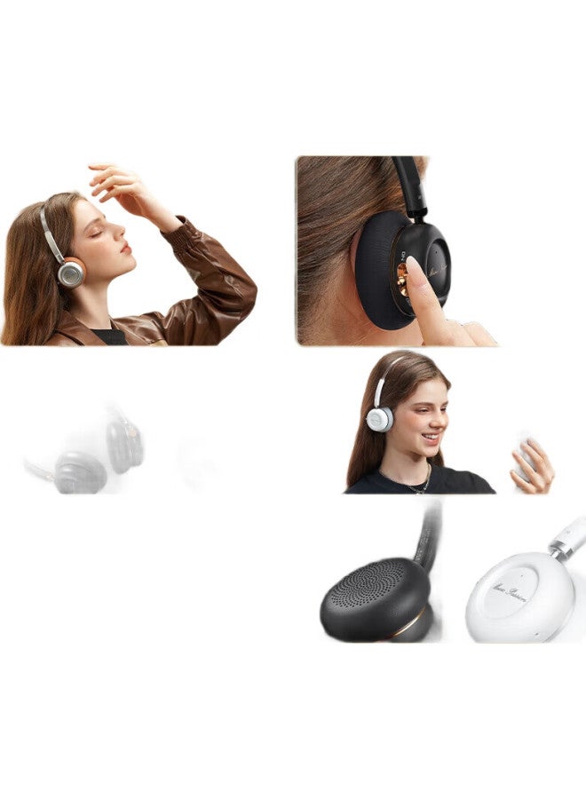 Xiberia (Xiberia) Yu Dm25 Gift Box Edition Retro Fashion Over-Ear Headphones Gold Label Wireless Bluetooth Headphones Ultra-Long Battery Life Music Gaming Sports Headphones Gold Black - Image 2