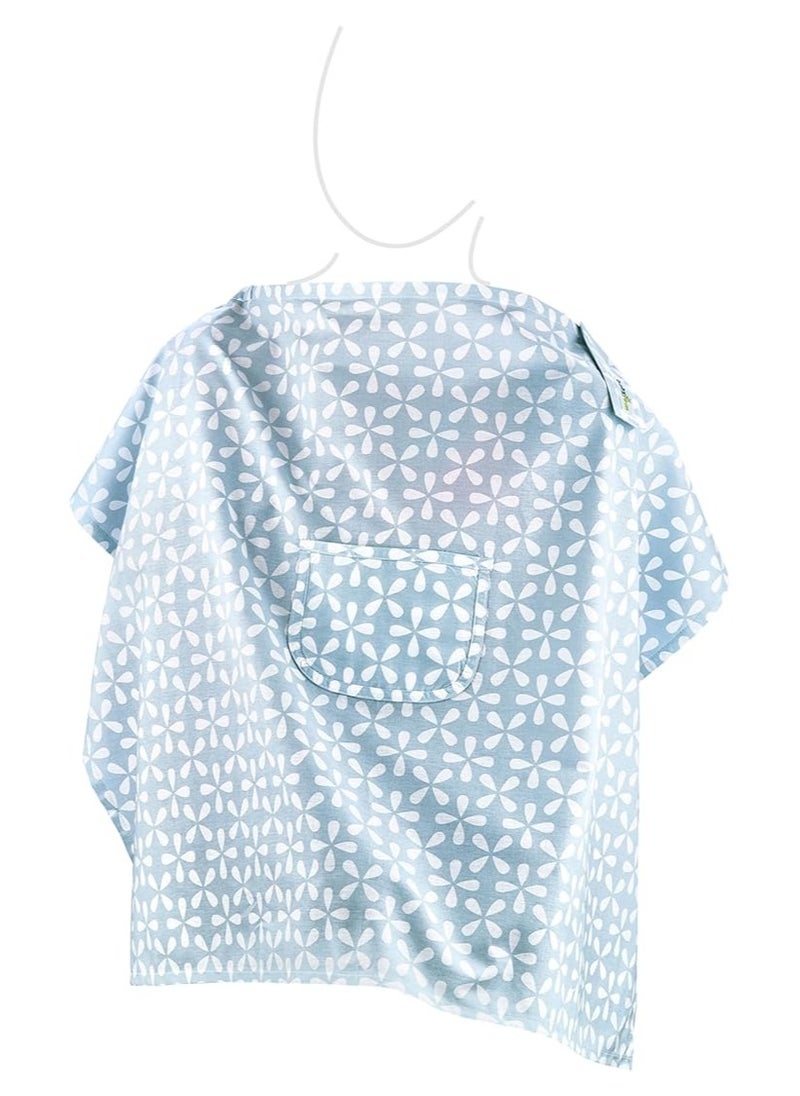 بيبي جيم BABYJEM Nursing Apron with Pocket - Blue (323BL) 