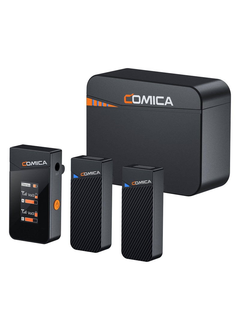 COMICA Comica Audio Vimo C3 2-Person Wireless Microphone System for Cameras Smartphones with 3.5mm (Black, 2.4 GHz)  - Image 1