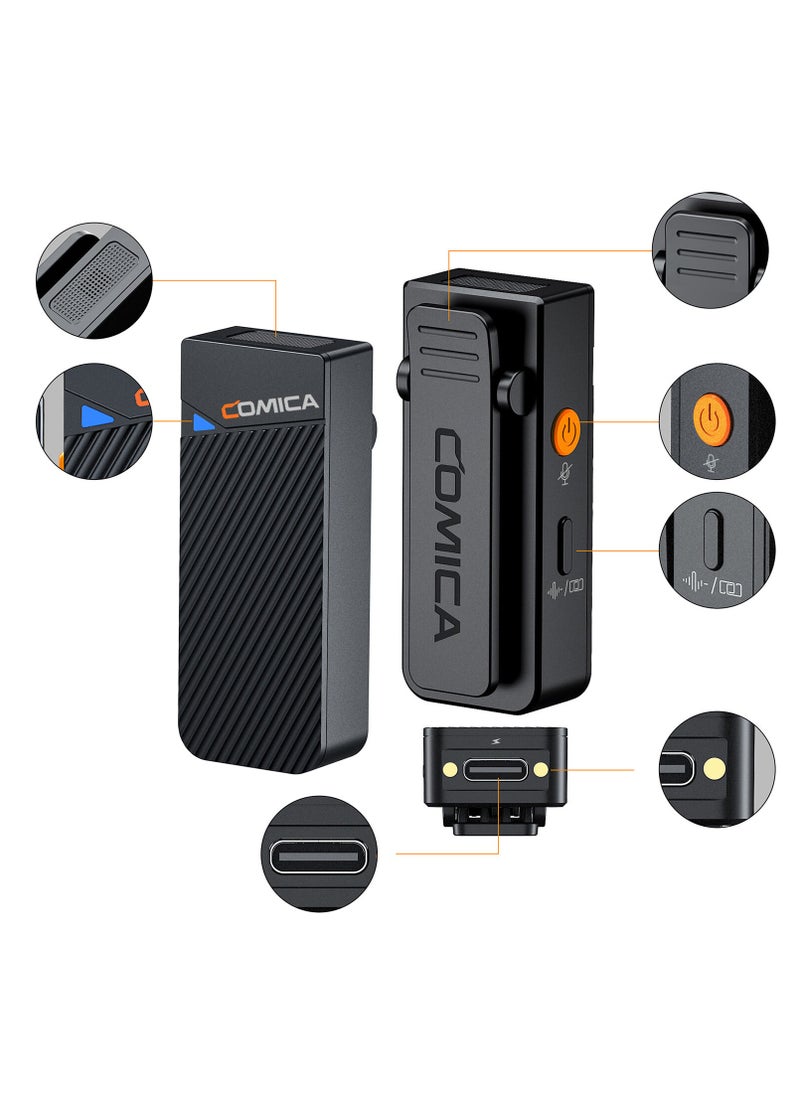 COMICA Comica Audio Vimo C3 2-Person Wireless Microphone System for Cameras Smartphones with 3.5mm (Black, 2.4 GHz)  - Image 4