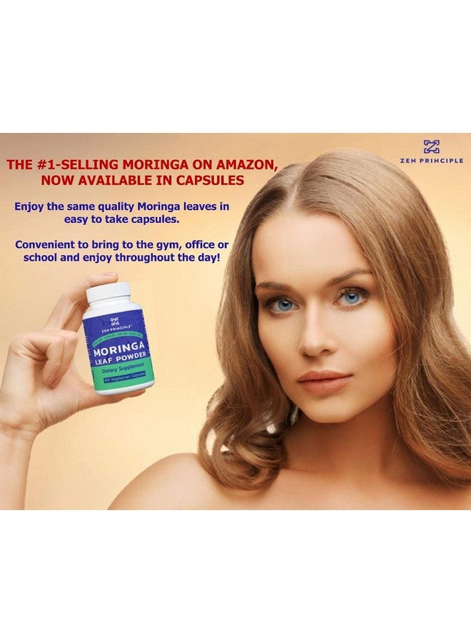 Zen Principle Organic Moringa Oleifera. Ultra-Premium. Provides an All Natural Energy Boost and Multi-Vitamin. A Raw Superfood, Vegan, No GMO and Gluten Free. 360 Capsules. - Image 5