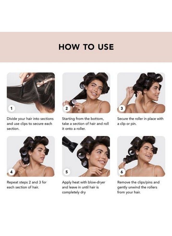 Kitsch - Ceramic Thermal Hair Rollers For Long Hair Velcro Rollers For Hair ; Roller Hair Curlers For Long Hair ; Hair Roller For Short Hair ; Hair Rollers For Medium Hair ; Hair Curlers 8Pcs - Image 1