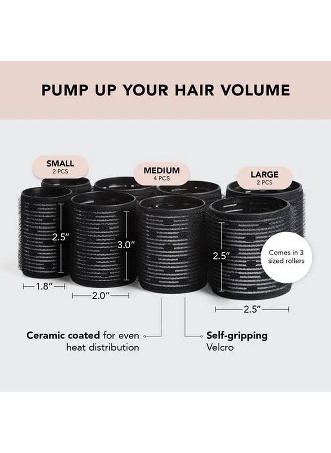 Kitsch - Ceramic Thermal Hair Rollers For Long Hair Velcro Rollers For Hair ; Roller Hair Curlers For Long Hair ; Hair Roller For Short Hair ; Hair Rollers For Medium Hair ; Hair Curlers 8Pcs - Image 1