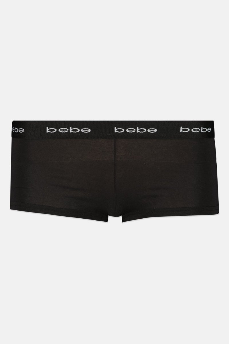 bebe Women 3 Pieces Brand Logo Boyshorts, Multicolor - Image 4