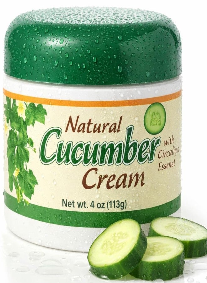 Bargz Cucumber Face Cream 4 oz 113g Non Greasy Moisturizer with Cucumber Extract Aloe Chamomile Ginseng Herbal Blend Hydrating Soothing Anti Aging Cream for Dry Sensitive Skin Fine Lines Wrinkles - Image 1