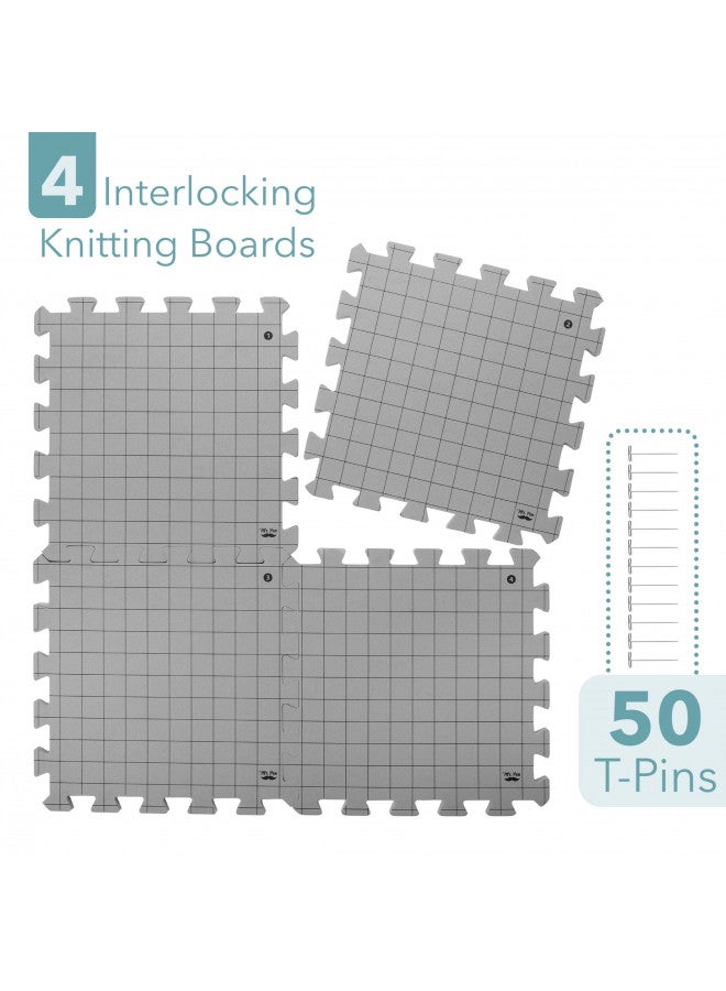 Mr. Pen Mr. Pen- Interlocking Blocking Mats, 12x12, 4 Pack, Blocking Mats for Knitting & Crochet Projects with 50 T-Pins, Knitting Blocking Mats and Pins, Crochet Blocking Board for Crocheting - Image 1