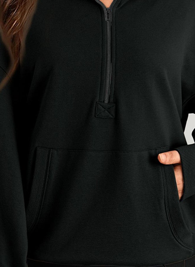 YUNIQEE Black Hooded Sweatshirt for Women - Image 2