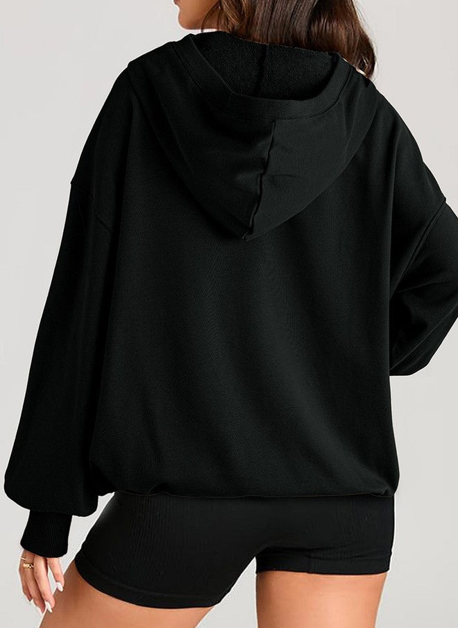 YUNIQEE Black Hooded Sweatshirt for Women - Image 3