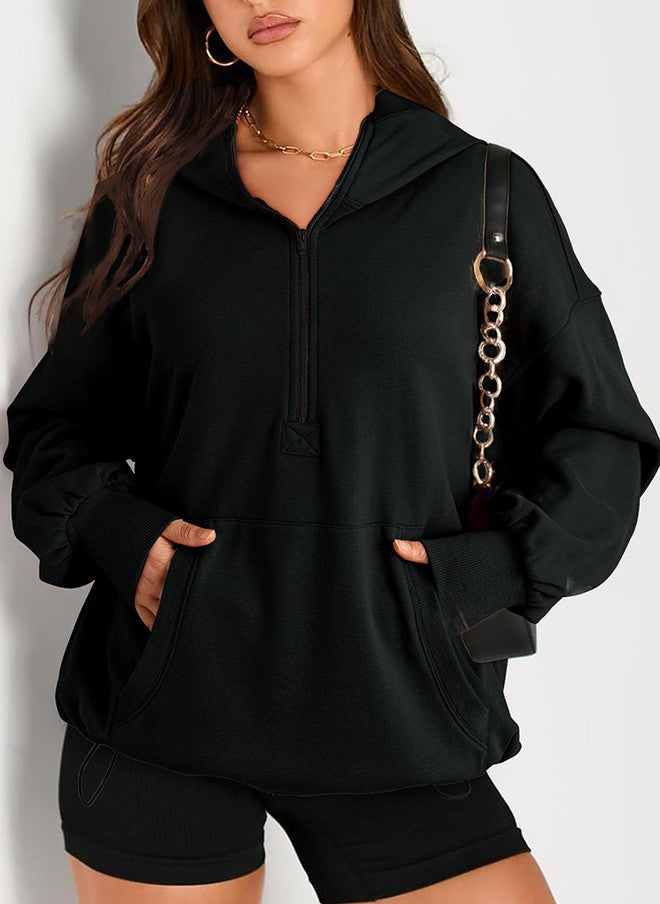 YUNIQEE Black Hooded Sweatshirt for Women - Image 4