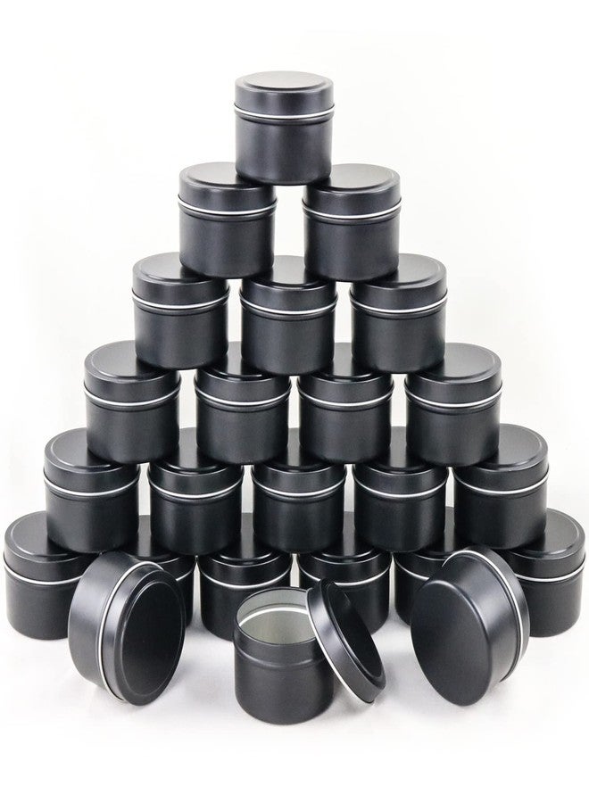 EricX Light Candle Tin 24 Piece, 4 oz, for Candle Making, Black - Image 1