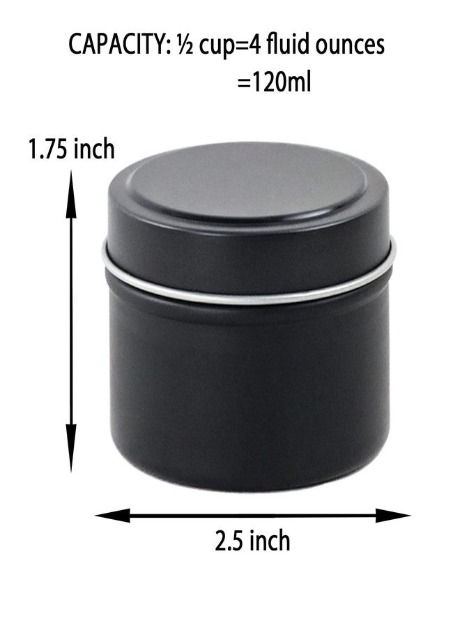 EricX Light Candle Tin 24 Piece, 4 oz, for Candle Making, Black - Image 3