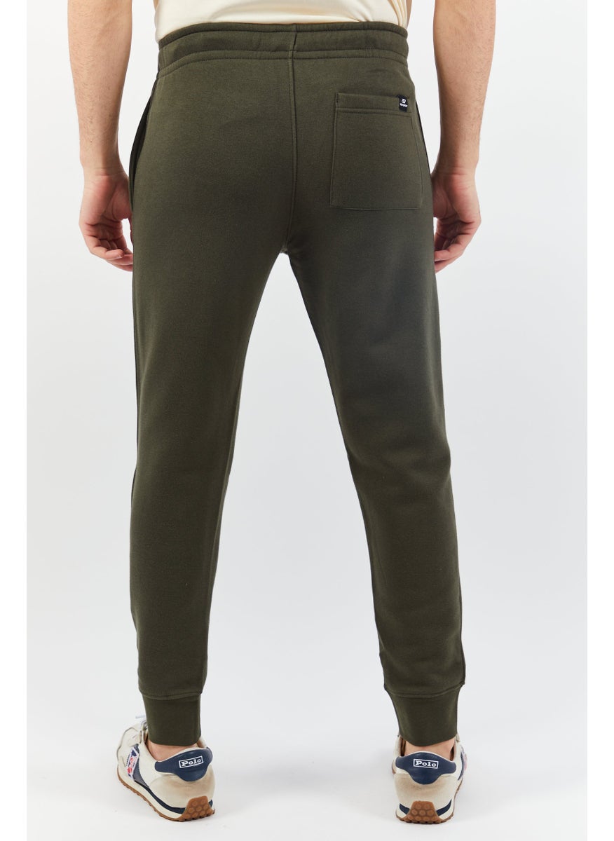 DKNY Sport Men Sportswear Fit Drawstring Plain Jogger Pants, Olive  - Image 4