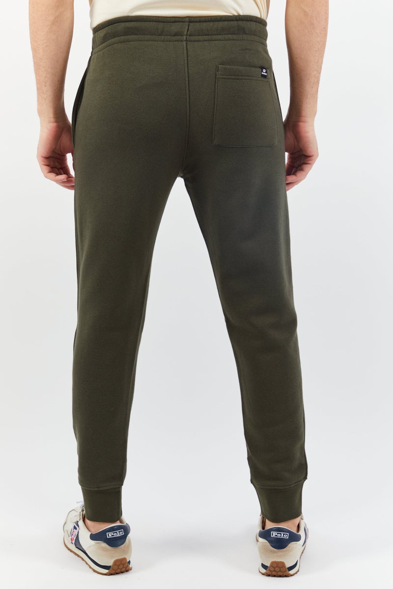 DKNY Sport سروال رياضي للرجال بتصميم عادي مع حبل سحب، زيتوني - Image 4