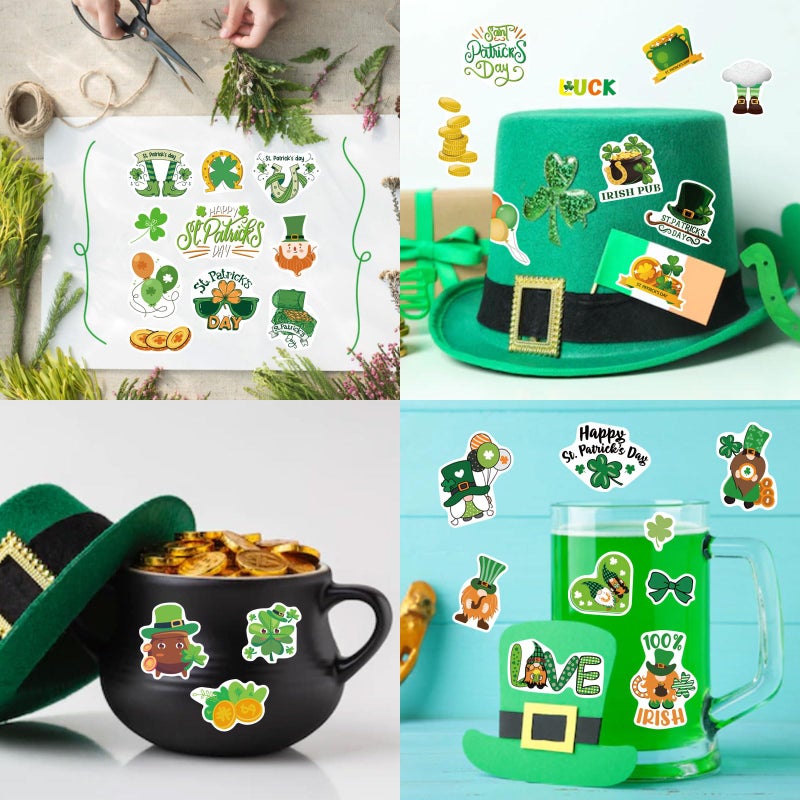 DUJAA 309PCS St. Patrick's Day Theme Stickers Shamrock Stickers for Kids Irish St. Patrick's Day Craft for Toddlers Teachers Classroom Home Favor Gift Supplies - Image 5