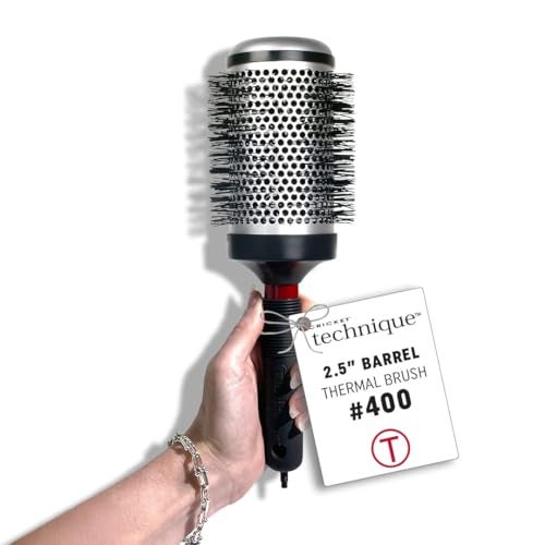 Cricket Technique Thermal Hair Brush 400 25 for Curling and Styling  HeatRetaining Barrel with AntiStatic Tourmaline Bristles Round Thermal Brush Ideal for All Hair Types