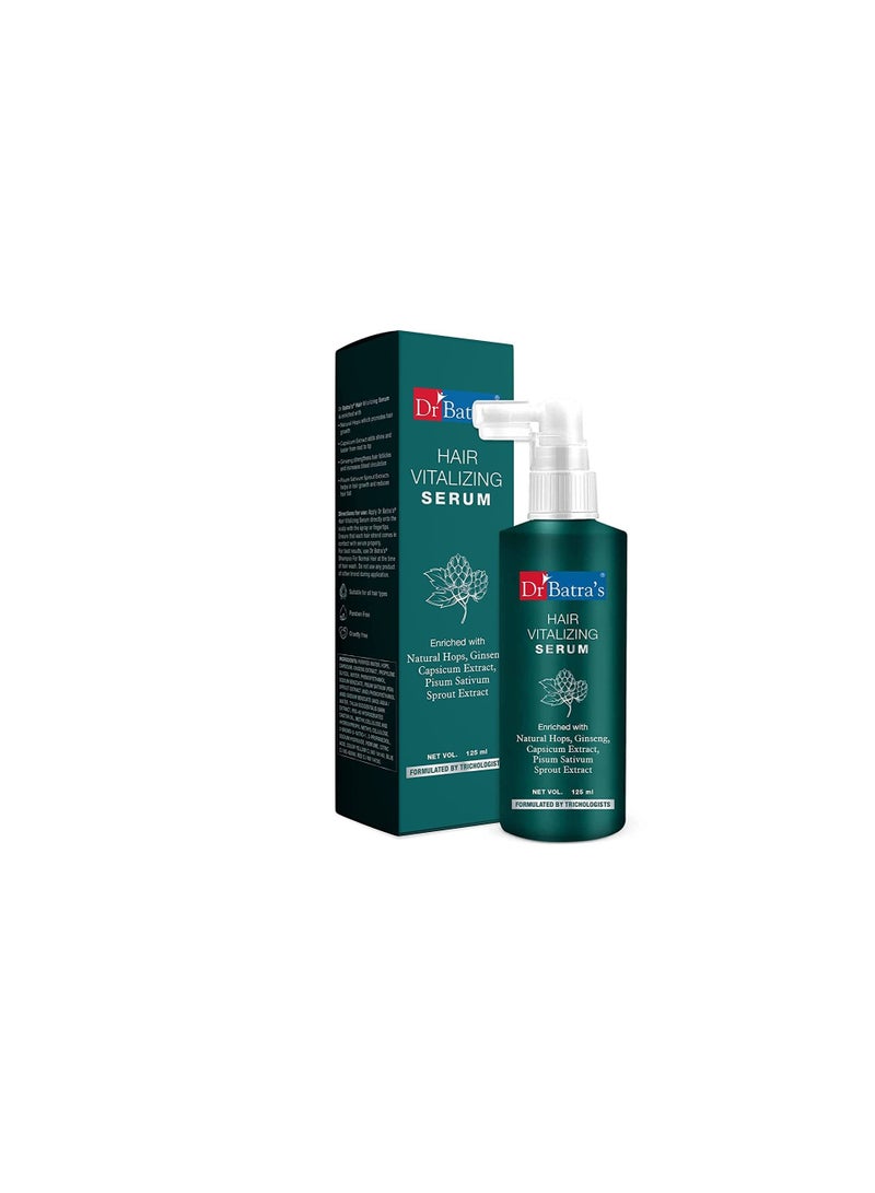 Dr Batra's Hair Vitalizing Serum with Ginseng, Capsicum & Essential Vitamins | Clinically Approved & Trichologist Recommended | Helps Nourish Scalp, Strengthen Hair & Reduce Irritation | Healthy Scalp Serum | 125 ml For Men & Women - Image 4