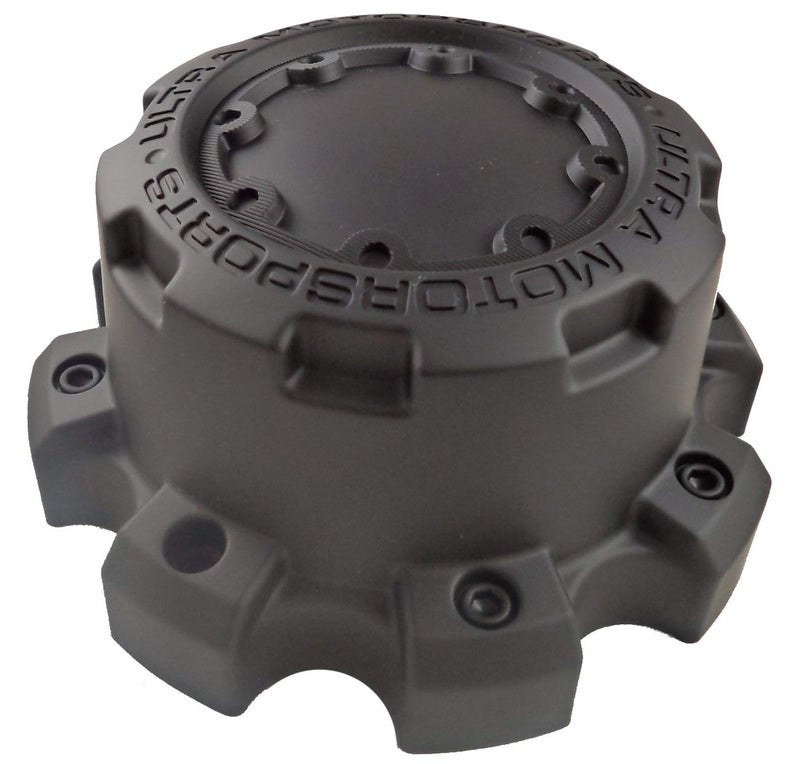 Ultra Motorsports 8 Lug Matte Black Wheel Center Cap Qty ONE Pn: 89-9880B - Image 1