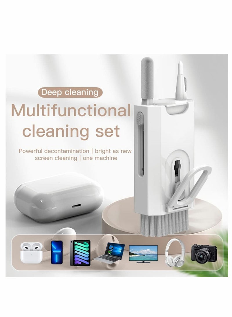 8 in 1 Electronic Cleaner Kit - Versatile Keyboard & Electronics Cleaning Tool with Brush for Earphones, Laptops, Phones & Monitors (White) - Image 2