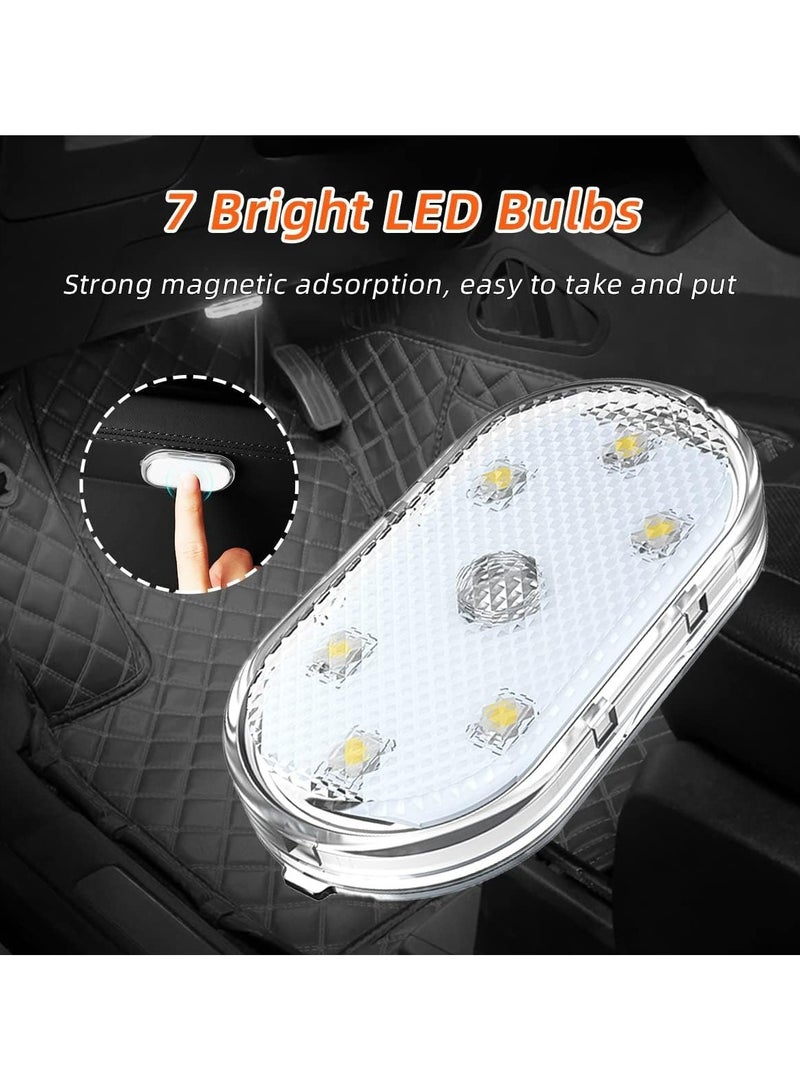 Loquat 4pcs Wireless LED lights for Car Interior, 7 Colors Interior Car Lights， USB Rechargeable Automotive Neon Accent Light Kits, Installation of Magnetic Car Interior Lights - Image 3