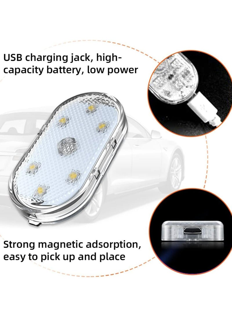 Loquat 4pcs Wireless LED lights for Car Interior, 7 Colors Interior Car Lights， USB Rechargeable Automotive Neon Accent Light Kits, Installation of Magnetic Car Interior Lights - Image 5