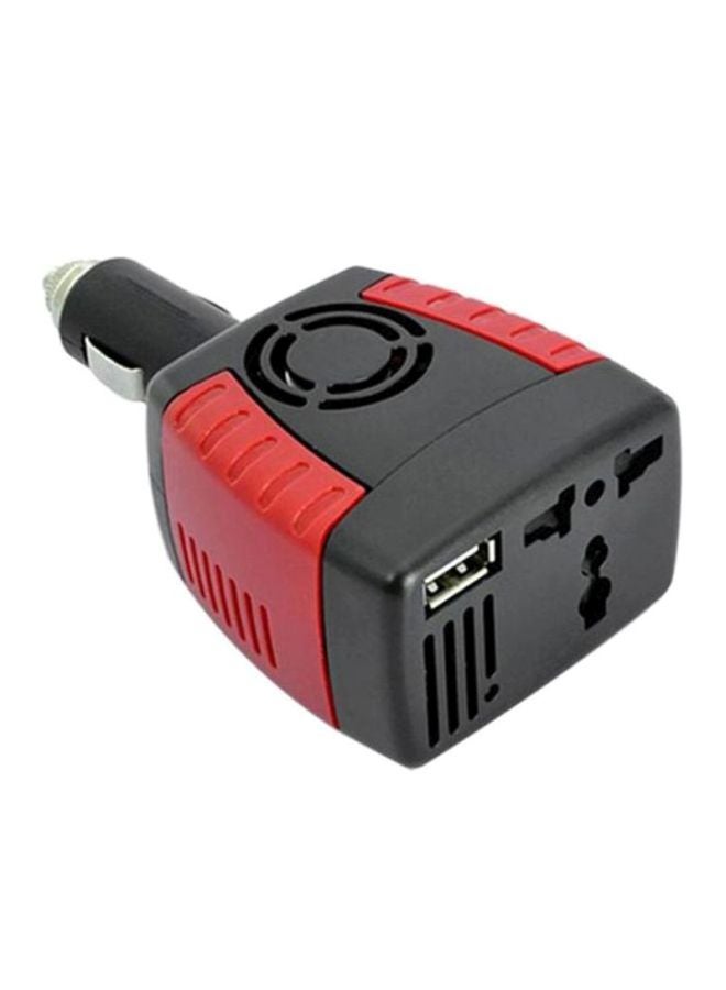 ELTRAZONE 3-Pin Electric Converter and Charger – Black/Red | Universal Plug Adapter for, UK, and International Devices | Safe Power Converter with Surge Protection | Ideal for Travel, Home & Office Use | Compact & Durable Design  - Image 1
