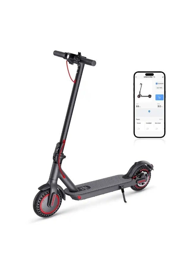 Windhorse Wind Horse T1 Electric Scooter – 350W Motor (600W Peak), 25 km/h Top Speed, 30 km Range, 38V 8Ah Battery, 8.5″ Pneumatic Tires, LCD Display, Foldable Aluminum Frame, Front & Rear Lights, Disc Brake System, Supports up to 100kg, Free Helmet, Safety Vest, Phone Holder Included - Image 1