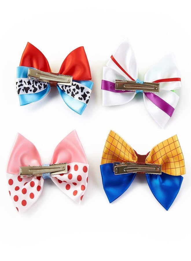 Fancheer 4 Inch Little Girls Hair Bow Clips 4Pcs Cartoon Toy Dress Up Hair Accessories Birthday Party Decorations Gift - Image 3