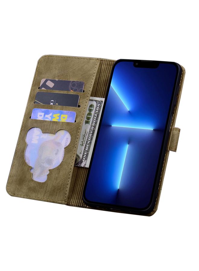 Zaboon Case For iPhone 13 Pro Max Cartoon Sakura Cat Embossed Leather Case - Image 4