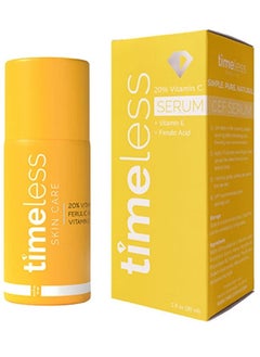 Skin Care 20% Vitamin C + E Ferulic Acid Serum - 30ML - Lightweight, Non-Greasy Formula - Use Daily to Brighten, Restore & Correct Skin - Recommended for All Skin Types