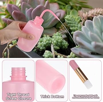 Prasacco 4 Pcs Lash Cleaning Kit Lash Shampoo Brush Eyelash Cleaning Brush Tatoo Wash Bottle Facial Cleaning Brush Plastic Lash Wash Bottle for Eyelash Extension Supplies - Image 3