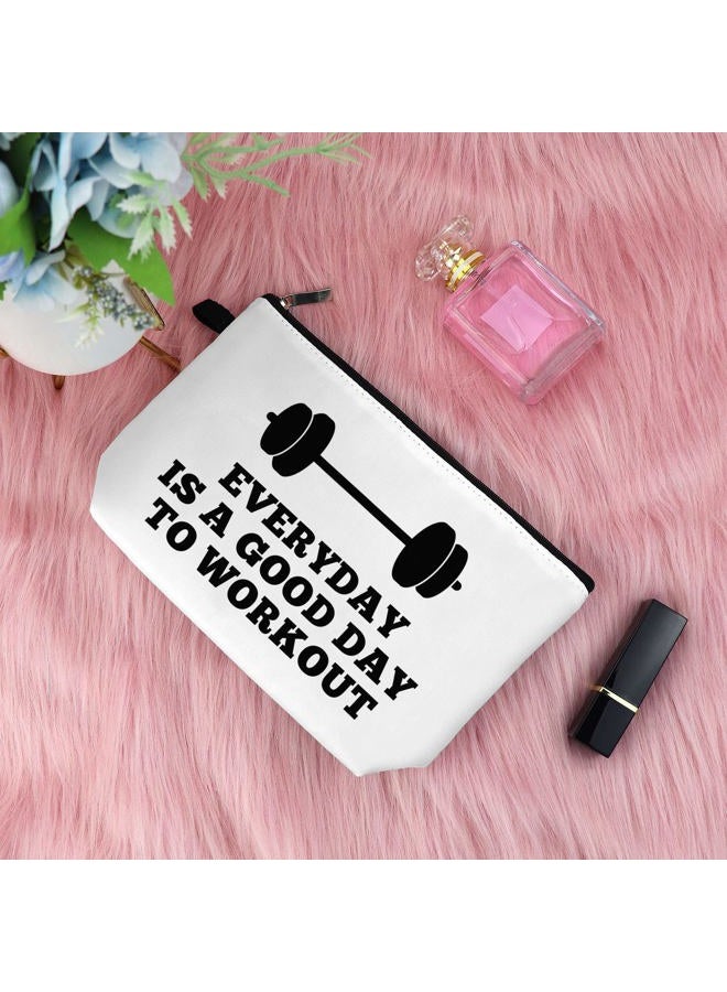 Sfodiary Workout Gift for Women Makeup Bag Fitness Trainer Gift Bodybuilding Gift Fitness Gift for Sister Weightlifting Gift Motivational Gift for Friends Christmas Birthday Gift for Coach Travel Cosmetic Bag - Image 3