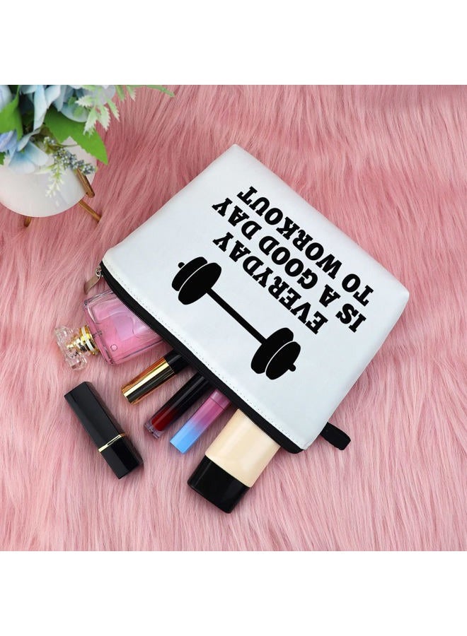 Sfodiary Workout Gift for Women Makeup Bag Fitness Trainer Gift Bodybuilding Gift Fitness Gift for Sister Weightlifting Gift Motivational Gift for Friends Christmas Birthday Gift for Coach Travel Cosmetic Bag - Image 4