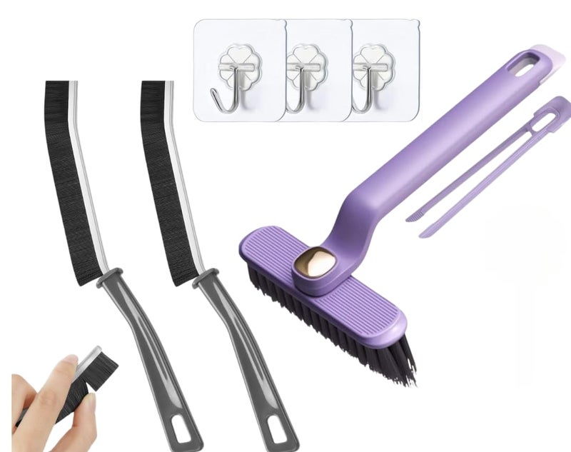 EPICK Plastic Gap Cleaning Brush, Rotating Crevical Cleaning Brush, Gap Cleaning Brush,Clean The Dead Corners of Kitchen Tiles,Multifunctional Window Slots,Deep Cleaning Brush (Pack of 3) - Image 1