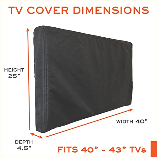 Bozzcovers Outdoor TV Cover 40, 42, 43 inch -WITH ZIPPER, Weatherproof, Waterproof 360 degrees protection, Soft Non Scratch Interior - Black - Image 2