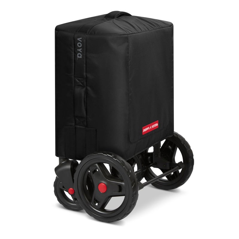 Radio Flyer غطاء سفر لعربة الأطفال راديو فلاير فويّا باللون الأسود مع مقابض مريحة وتصميم متين متوافق مع عربة فويّا وملحقات عربة الأطفال الأساسية - Image 2