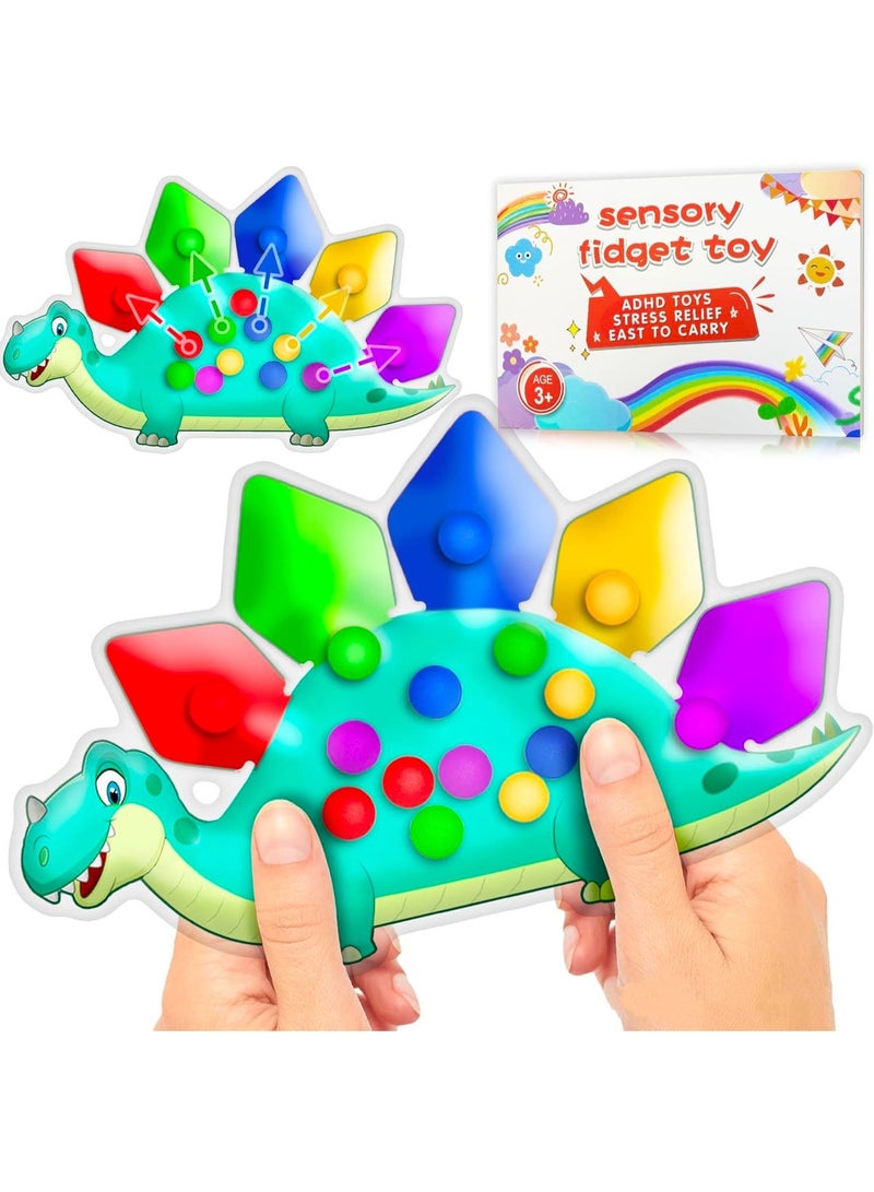 SUZZ Dinosaur Color Sorting Sensory Toys, Roadtrip Travel Essenstial Dementia Fine Motor Autism Fidget Preschool Classroom Activities for Kid - Image 1