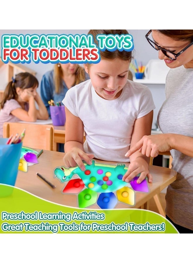 SUZZ Dinosaur Color Sorting Sensory Toys, Roadtrip Travel Essenstial Dementia Fine Motor Autism Fidget Preschool Classroom Activities for Kid - Image 4