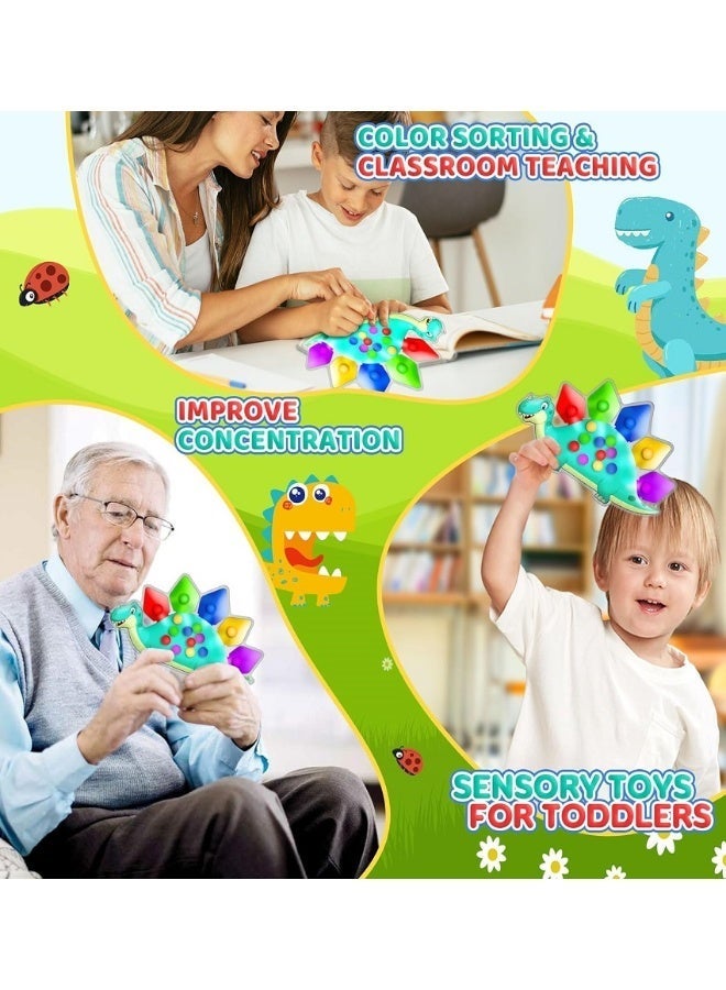 SUZZ Dinosaur Color Sorting Sensory Toys, Roadtrip Travel Essenstial Dementia Fine Motor Autism Fidget Preschool Classroom Activities for Kid - Image 5